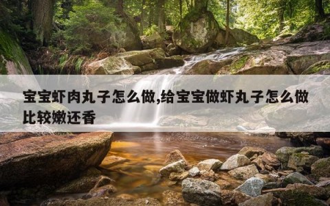 宝宝虾肉丸子怎么做,给宝宝做虾丸子怎么做比较嫩还香