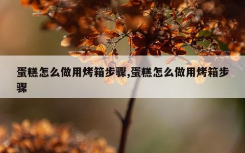 蛋糕怎么做用烤箱步骤,蛋糕怎么做用烤箱步骤