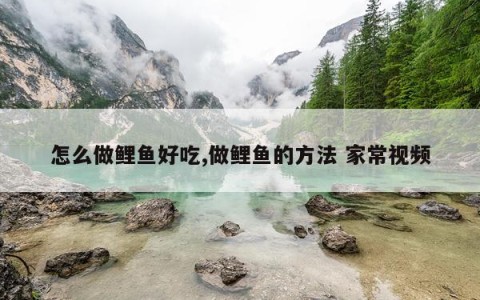 怎么做鲤鱼好吃,做鲤鱼的方法 家常视频