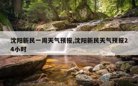 沈阳新民一周天气预报,沈阳新民天气预报24小时