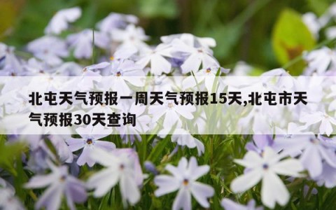 北屯天气预报一周天气预报15天,北屯市天气预报30天查询