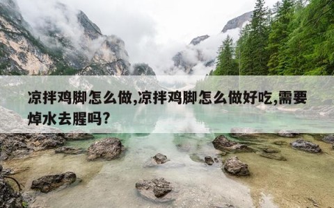 凉拌鸡脚怎么做,凉拌鸡脚怎么做好吃,需要焯水去腥吗?