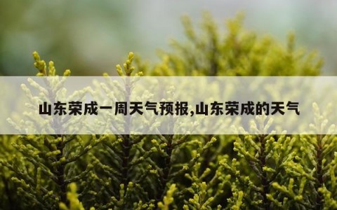 山东荣成一周天气预报,山东荣成的天气