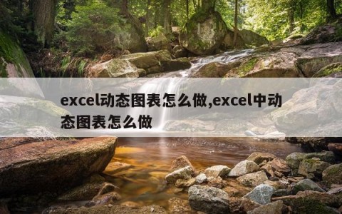 excel动态图表怎么做,excel中动态图表怎么做