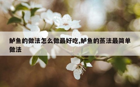 鲈鱼的做法怎么做最好吃,鲈鱼的蒸法最简单做法