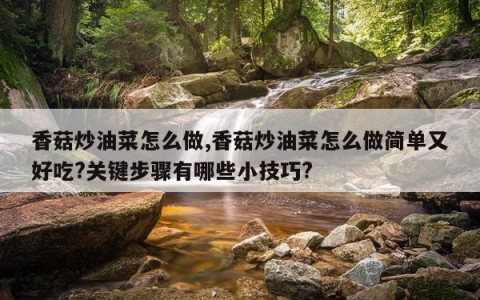 香菇炒油菜怎么做,香菇炒油菜怎么做简单又好吃?关键步骤有哪些小技巧?