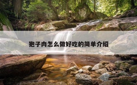 狍子肉怎么做好吃的简单介绍