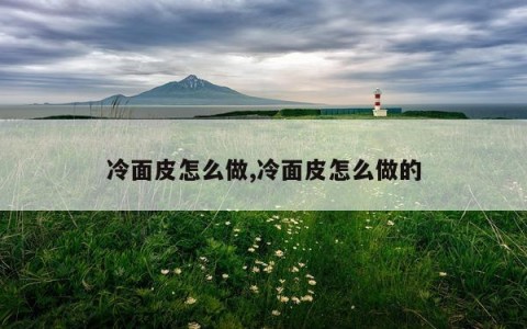 冷面皮怎么做,冷面皮怎么做的