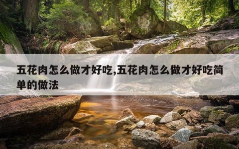 五花肉怎么做才好吃,五花肉怎么做才好吃简单的做法