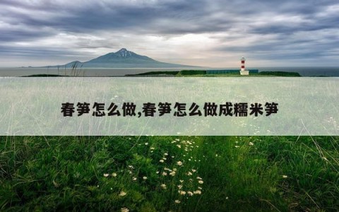 春笋怎么做,春笋怎么做成糯米笋