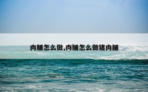肉脯怎么做,肉脯怎么做猪肉脯