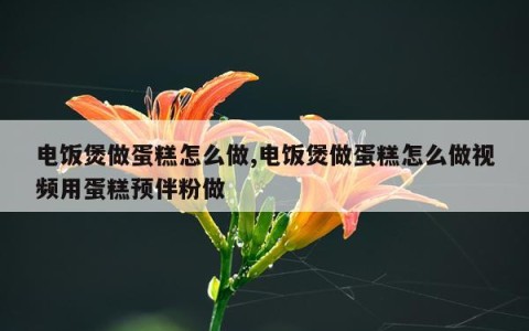 电饭煲做蛋糕怎么做,电饭煲做蛋糕怎么做视频用蛋糕预伴粉做