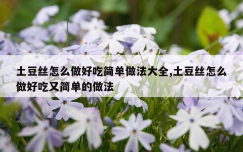 土豆丝怎么做好吃简单做法大全,土豆丝怎么做好吃又简单的做法
