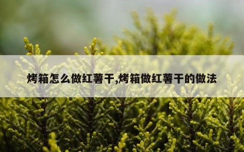 烤箱怎么做红薯干,烤箱做红薯干的做法