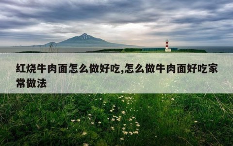 红烧牛肉面怎么做好吃,怎么做牛肉面好吃家常做法