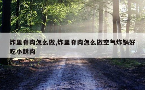 炸里脊肉怎么做,炸里脊肉怎么做空气炸锅好吃小酥肉