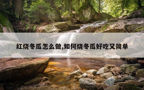 红烧冬瓜怎么做,如何烧冬瓜好吃又简单