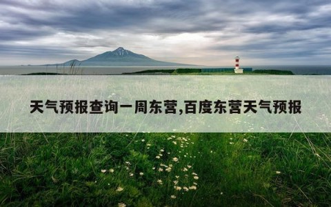 天气预报查询一周东营,百度东营天气预报
