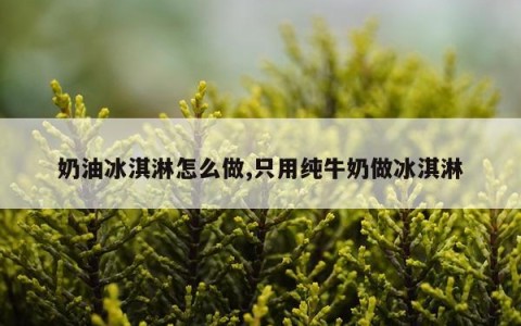 奶油冰淇淋怎么做,只用纯牛奶做冰淇淋