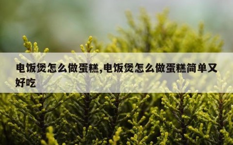 电饭煲怎么做蛋糕,电饭煲怎么做蛋糕简单又好吃