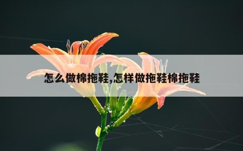 怎么做棉拖鞋,怎样做拖鞋棉拖鞋