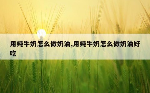 用纯牛奶怎么做奶油,用纯牛奶怎么做奶油好吃