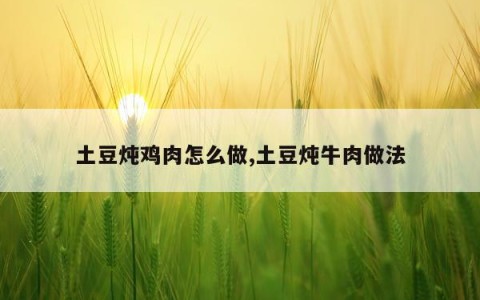 土豆炖鸡肉怎么做,土豆炖牛肉做法