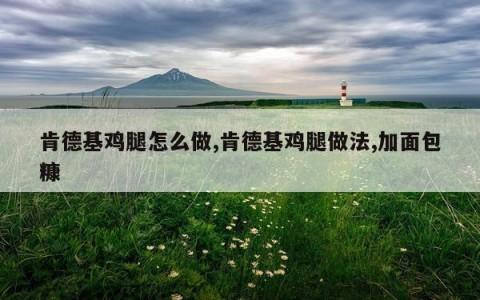 肯德基鸡腿怎么做,肯德基鸡腿做法,加面包糠