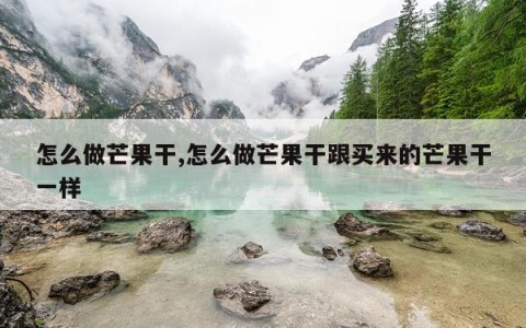 怎么做芒果干,怎么做芒果干跟买来的芒果干一样