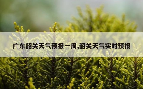 广东韶关天气预报一周,韶关天气实时预报
